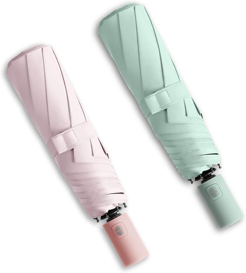 BAODINI Small UV Protection Travel Umbrella Compact for Rain and Sun UPF 50+ Windproof Portable 42 inch Umbrella for Women and Men - Image 1